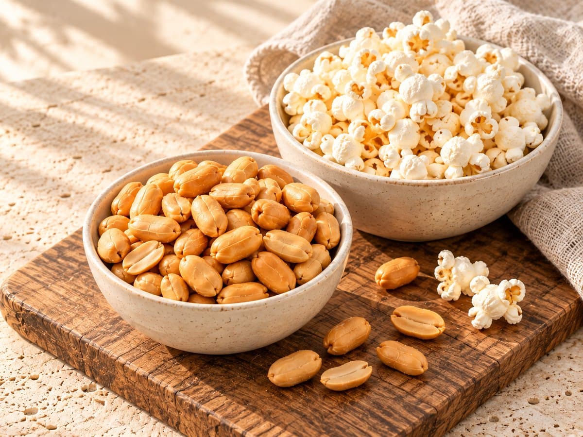 Bowls of Ojafy Bites dry roasted peanuts